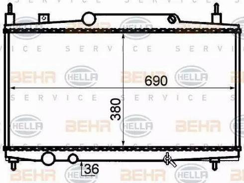 HELLA 8MK 376 717-591 - Radiatore, Raffreddamento motore www.autoricambit.com