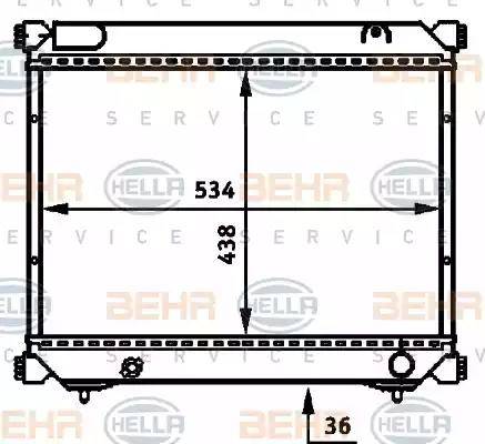 HELLA 8MK 376 717-691 - Radiatore, Raffreddamento motore www.autoricambit.com