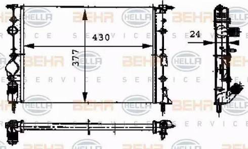 HELLA 8MK 376 717-671 - Radiatore, Raffreddamento motore www.autoricambit.com