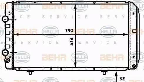 HELLA 8MK 376 717-281 - Radiatore, Raffreddamento motore www.autoricambit.com