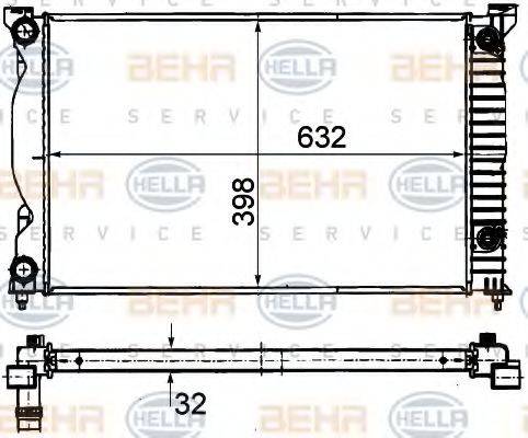 HELLA 8MK 376 780-251 - Radiatore, Raffreddamento motore www.autoricambit.com