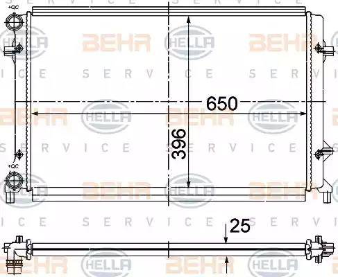 HELLA 8MK 376 781-091 - Radiatore, Raffreddamento motore www.autoricambit.com