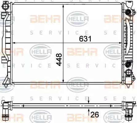 HELLA 8MK 376 781-031 - Radiatore, Raffreddamento motore www.autoricambit.com