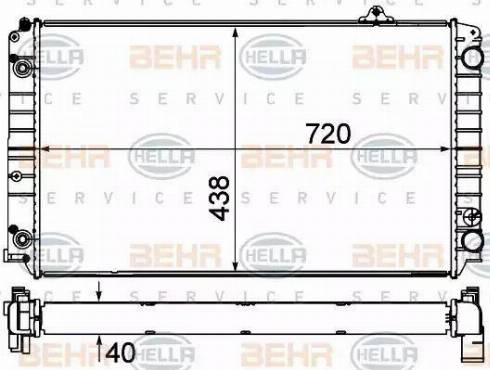 HELLA 8MK 376 735-341 - Radiatore, Raffreddamento motore www.autoricambit.com