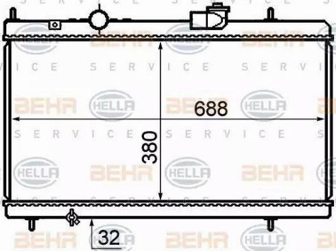 HELLA 8MK 376 732-741 - Radiatore, Raffreddamento motore www.autoricambit.com