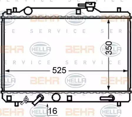 HELLA 8MK 376 724-701 - Radiatore, Raffreddamento motore www.autoricambit.com