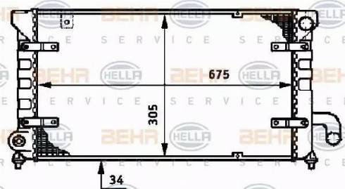 HELLA 8MK 376 720-451 - Radiatore, Raffreddamento motore www.autoricambit.com