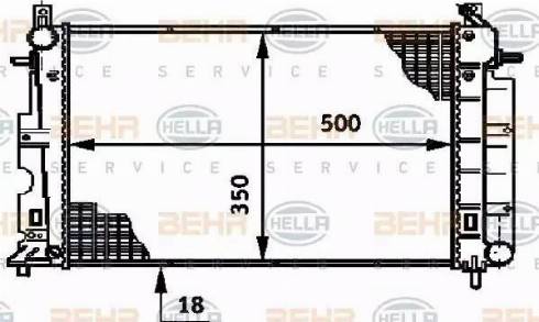 HELLA 8MK 376 720-541 - Radiatore, Raffreddamento motore www.autoricambit.com