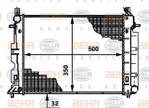 HELLA 8MK 376 720-551 - Radiatore, Raffreddamento motore www.autoricambit.com