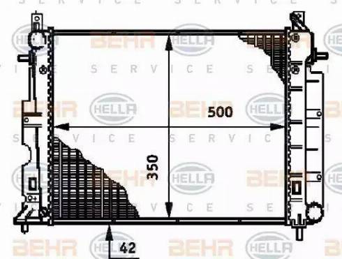 HELLA 8MK 376 720-661 - Radiatore, Raffreddamento motore www.autoricambit.com