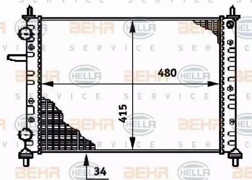 HELLA 8MK 376 720-341 - Radiatore, Raffreddamento motore www.autoricambit.com