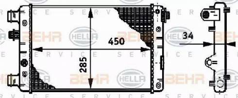 HELLA 8MK 376 720-351 - Radiatore, Raffreddamento motore www.autoricambit.com