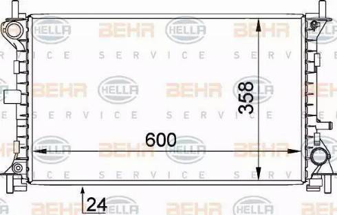 HELLA 8MK 376 720-301 - Radiatore, Raffreddamento motore www.autoricambit.com