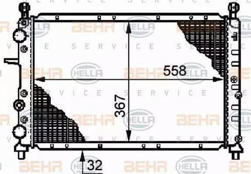 HELLA 8MK 376 720-321 - Radiatore, Raffreddamento motore www.autoricambit.com