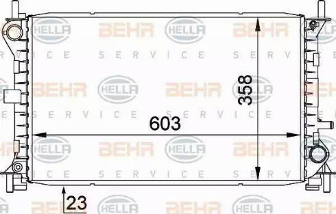 HELLA 8MK 376 720-291 - Radiatore, Raffreddamento motore www.autoricambit.com