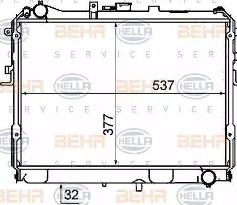 HELLA 8MK 376 727-681 - Radiatore, Raffreddamento motore www.autoricambit.com