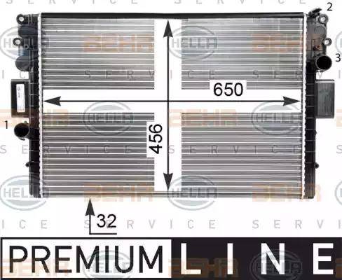 HELLA 8MK 376 774-421 - Radiatore, Raffreddamento motore www.autoricambit.com