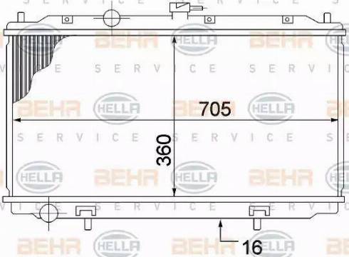 HELLA 8MK 376 770-651 - Radiatore, Raffreddamento motore www.autoricambit.com