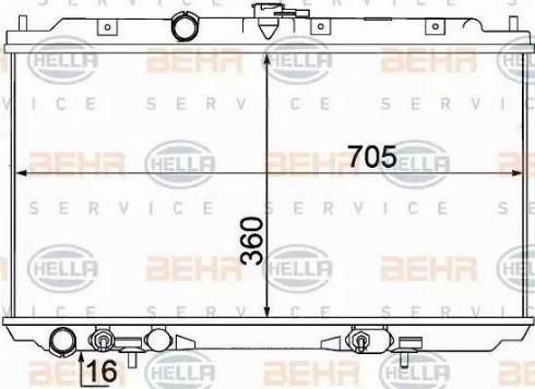 HELLA 8MK 376 770-681 - Radiatore, Raffreddamento motore www.autoricambit.com