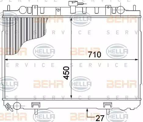 HELLA 8MK 376 770-781 - Radiatore, Raffreddamento motore www.autoricambit.com