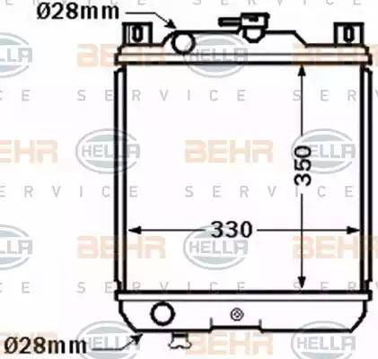 HELLA 8MK 376 772-641 - Radiatore, Raffreddamento motore www.autoricambit.com