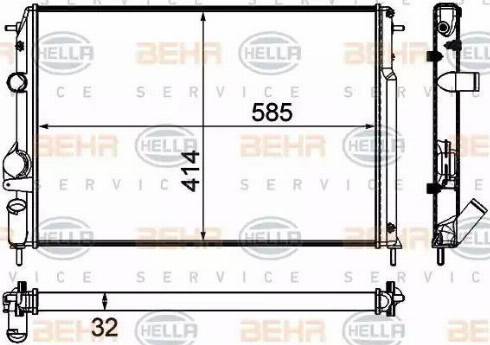 HELLA 8MK 376 772-011 - Radiatore, Raffreddamento motore www.autoricambit.com