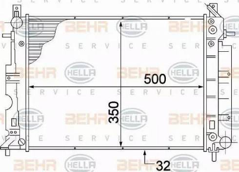 HELLA 8MK 376 772-381 - Radiatore, Raffreddamento motore www.autoricambit.com