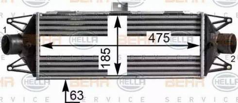 HELLA 8ML 376 900-441 - Intercooler www.autoricambit.com