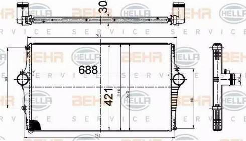 HELLA 8ML 376 988-564 - Intercooler www.autoricambit.com