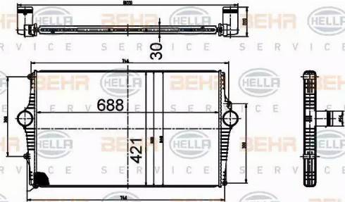 HELLA 8ML 376 988-514 - Intercooler www.autoricambit.com