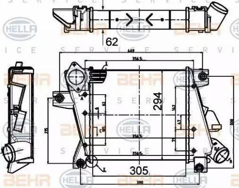 HELLA 8ML 376 988-344 - Intercooler www.autoricambit.com