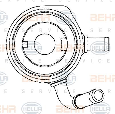 HELLA 8MO 376 797-111 - Radiatore olio, Olio motore www.autoricambit.com