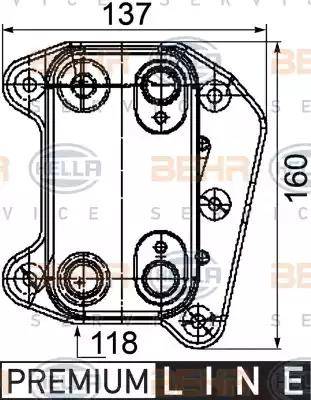 HELLA 8MO 376 755-261 - Radiatore olio, Olio motore www.autoricambit.com