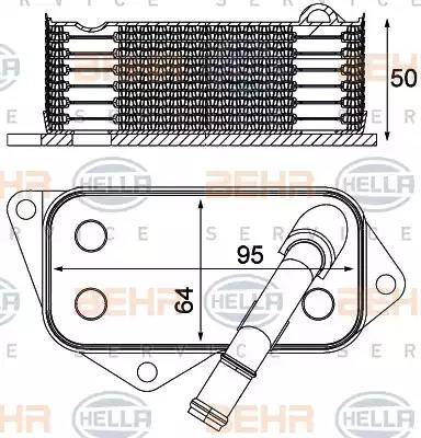 HELLA 8MO 376 714-804 - Radiatore olio, Olio motore www.autoricambit.com