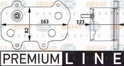 HELLA 8MO 376 729-621 - Radiatore olio, Olio motore www.autoricambit.com