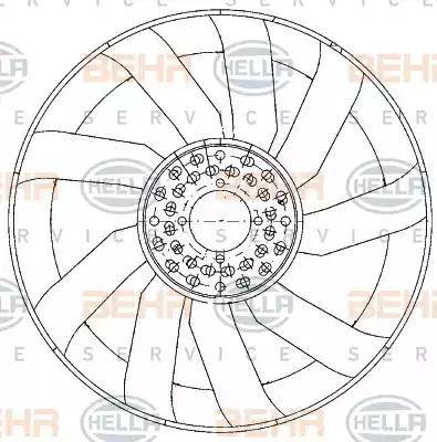 HELLA 8MV 376 906-591 - Girante, Raffreddamento motore www.autoricambit.com