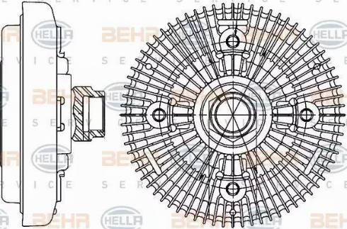 HELLA 8MV 376 906-651 - Giunto di collegamento, Ventilatore radiatore www.autoricambit.com