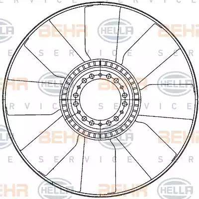 HELLA 8MV 376 907-211 - Girante, Raffreddamento motore www.autoricambit.com