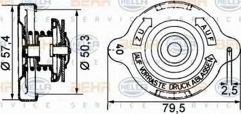 HELLA 8MY 376 742-161 - Tappo, serbatoio refrigerante www.autoricambit.com