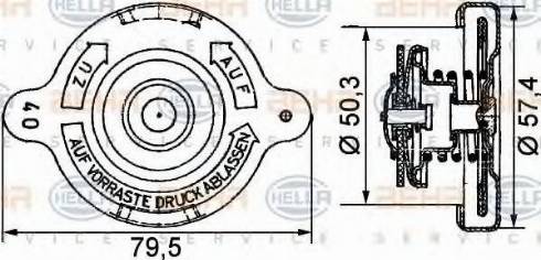 HELLA 8MY 376 742-171 - Tappo, radiatore www.autoricambit.com