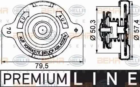 HELLA 8MY 376 742-201 - Tappo, radiatore www.autoricambit.com