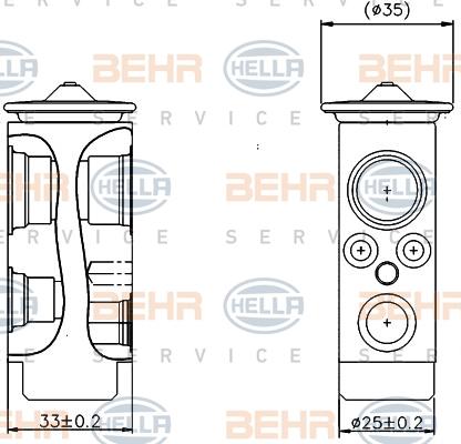 HELLA 8UW 351 004-284 - Valvola ad espansione, Climatizzatore www.autoricambit.com