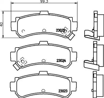 Honda NHC-742 - Kit pastiglie freno, Freno a disco www.autoricambit.com