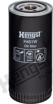 Hengst Filter H451W - Filtro olio www.autoricambit.com