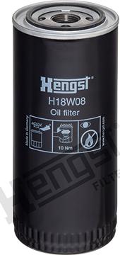 Hengst Filter H18W08 - Filtro olio www.autoricambit.com