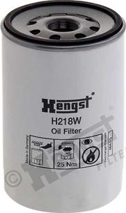 Hengst Filter H218W - Filtro olio www.autoricambit.com