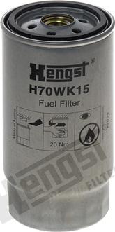 Hengst Filter H70WK15 - Filtro carburante www.autoricambit.com
