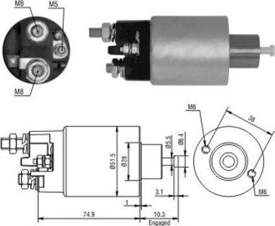 Hoffer 46099 - Elettromagnete, Motore d'avviamento www.autoricambit.com