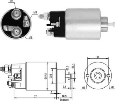 Hoffer 46014 - Elettromagnete, Motore d'avviamento www.autoricambit.com