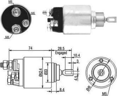 Hoffer 46034 - Elettromagnete, Motore d'avviamento www.autoricambit.com